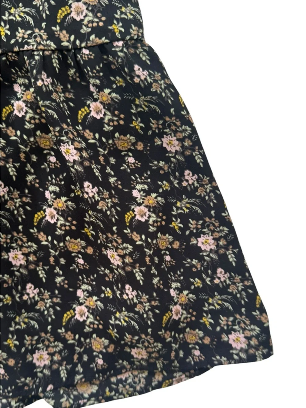 J. Crew Floral Midi Dress in Black Size Small